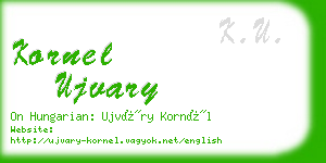 kornel ujvary business card